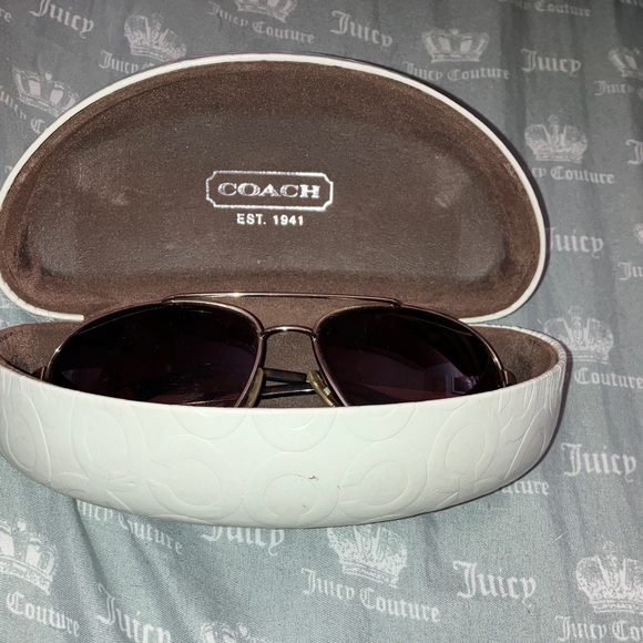 Coach Dark Lens Aviator Sunglasses - Picture 2 of 9